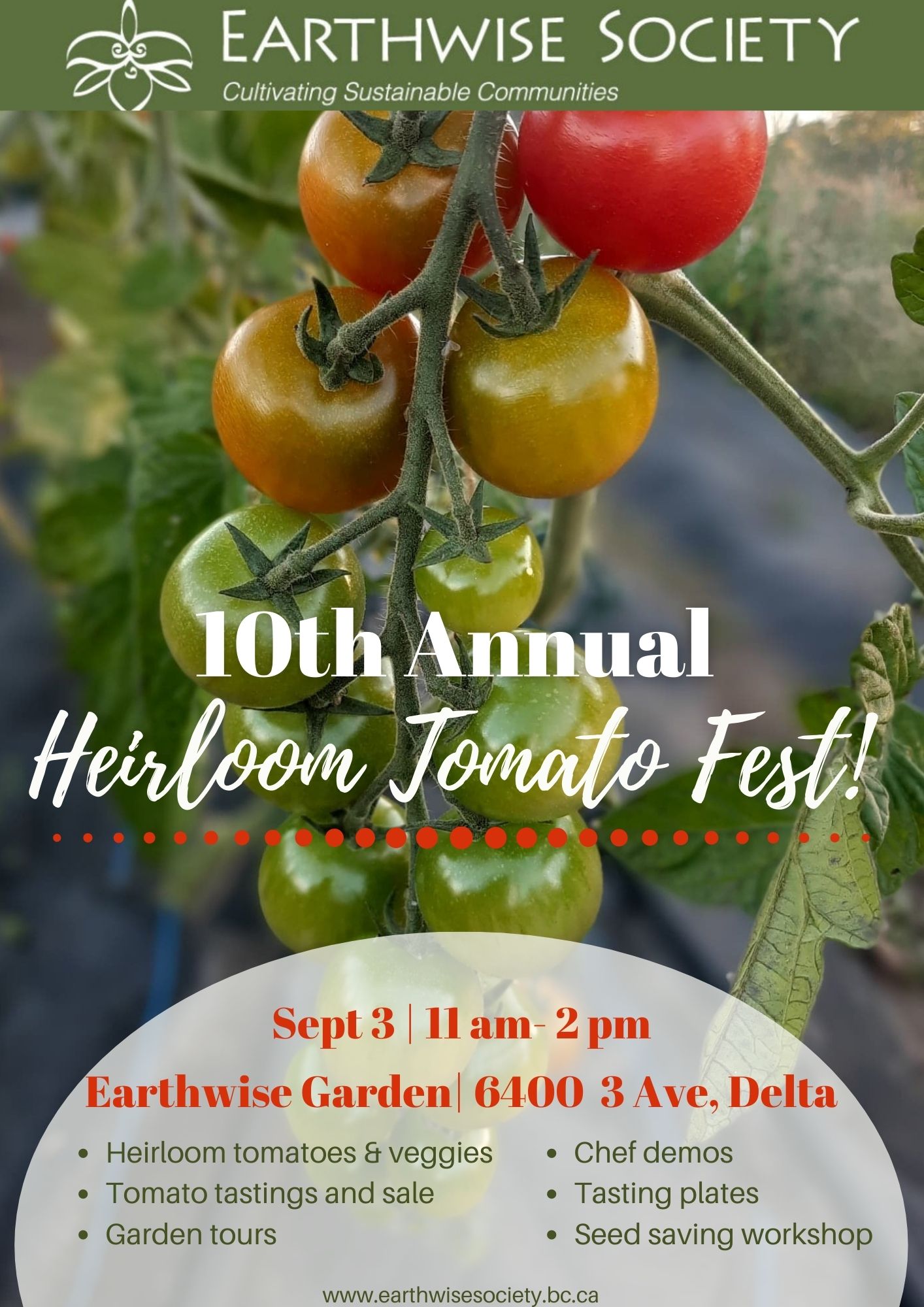 Ew Tomato Fest poster 2022 Earthwise Society